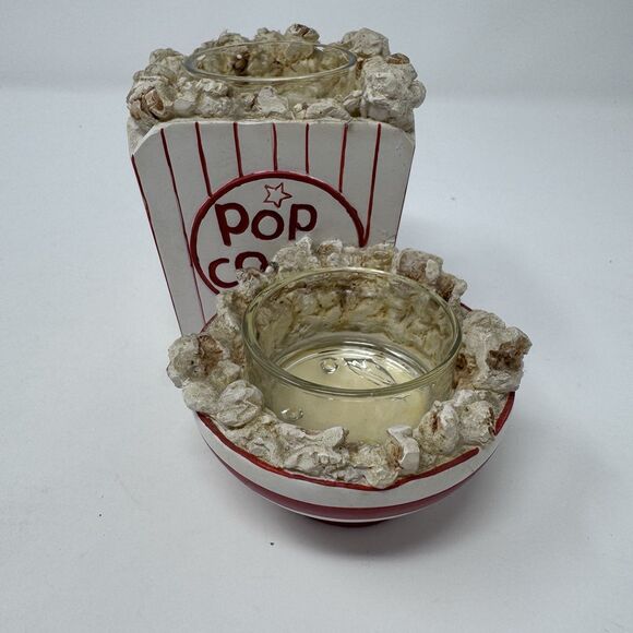 Vintage Yankee Candle Popcorn Tea Light Candle Holder Movie - Picture 2 of 9